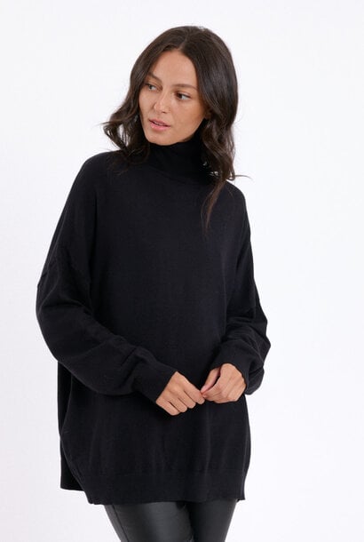Rebecca wide fine turtleneck Black
