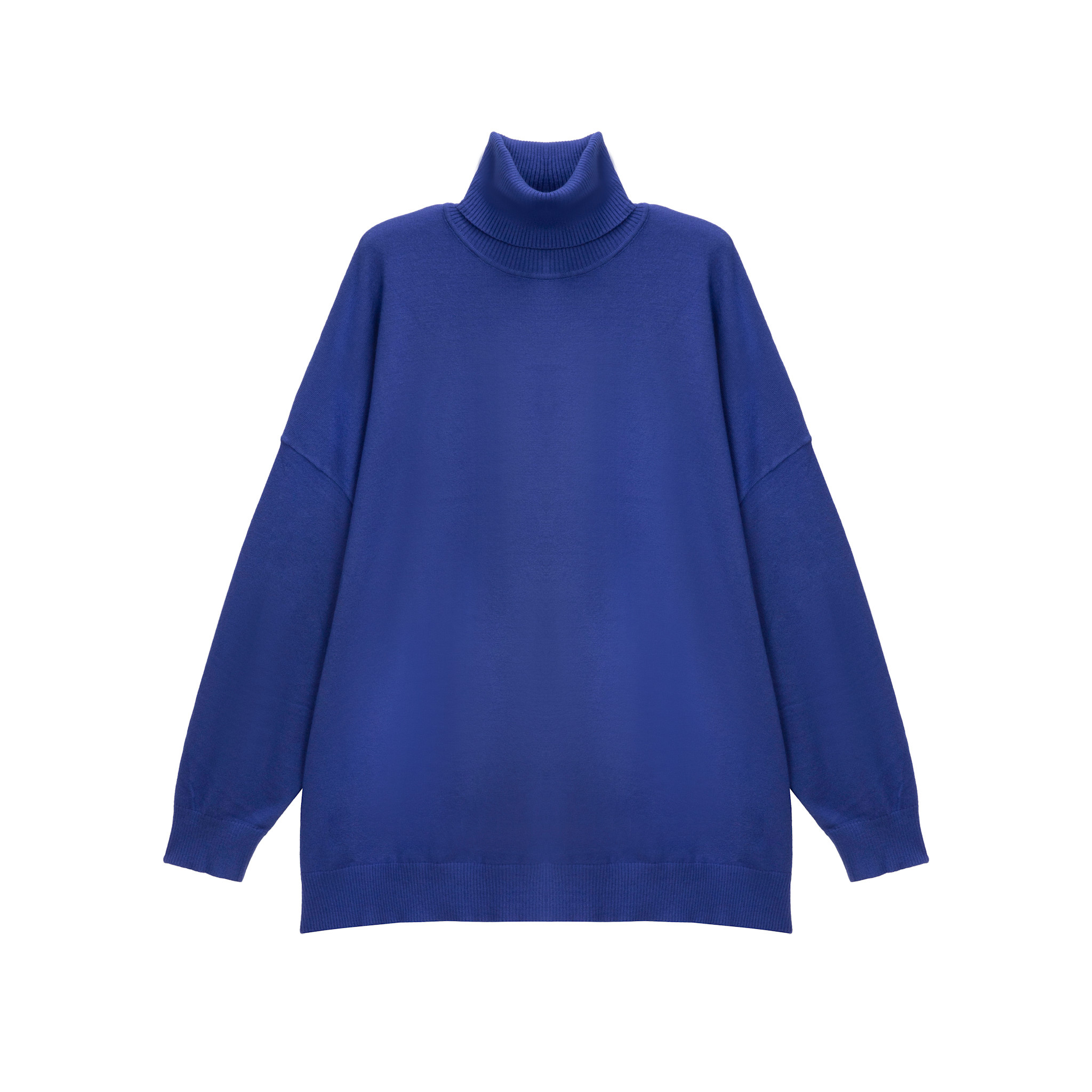 Rebecca wide fine turtleneck Cobalt-4