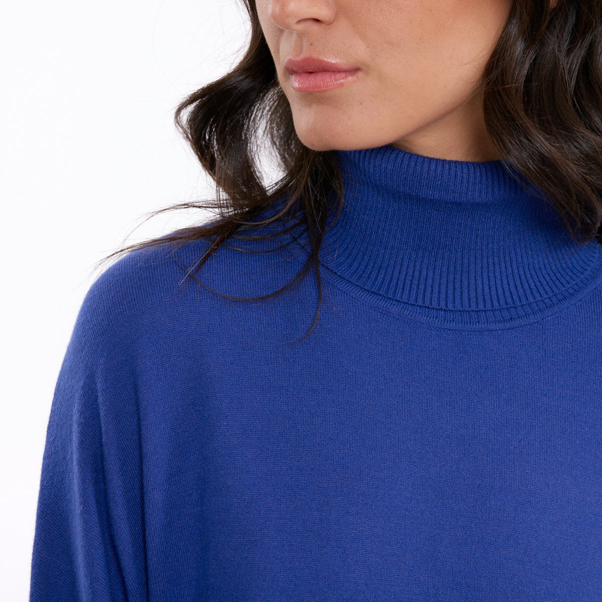Rebecca wide fine turtleneck Cobalt-2