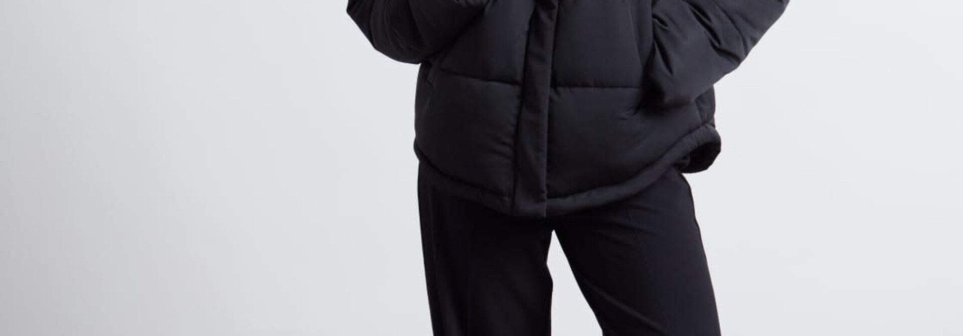 Liam basic puffer jacket Black
