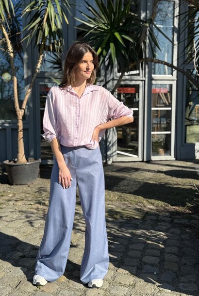 Palery soft stretch wide pant ice Blue