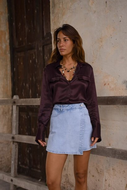 Jadene  denim skorty Light Blue