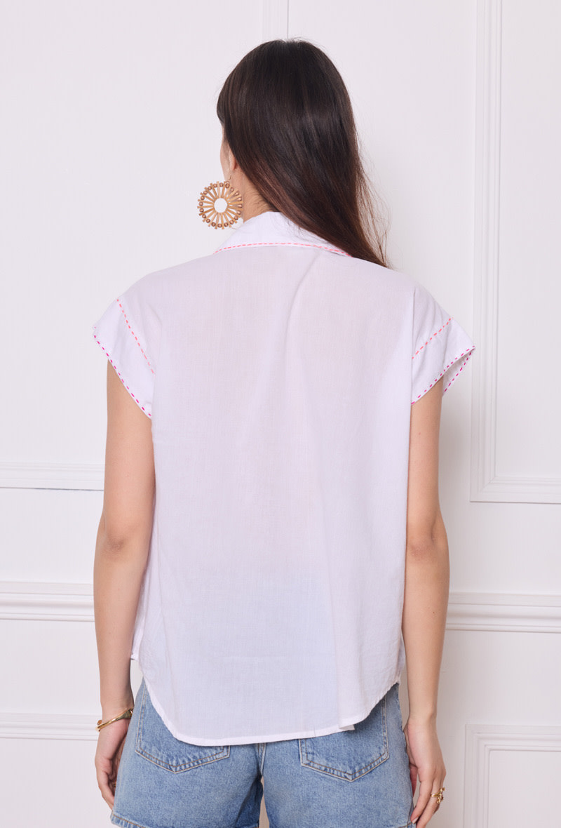 Sokü handmade broderie blouse White-4
