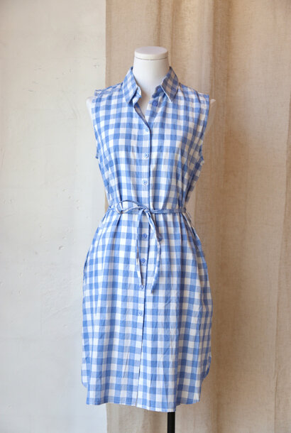 Lucky  sleeveless vichy shirtdress Blue