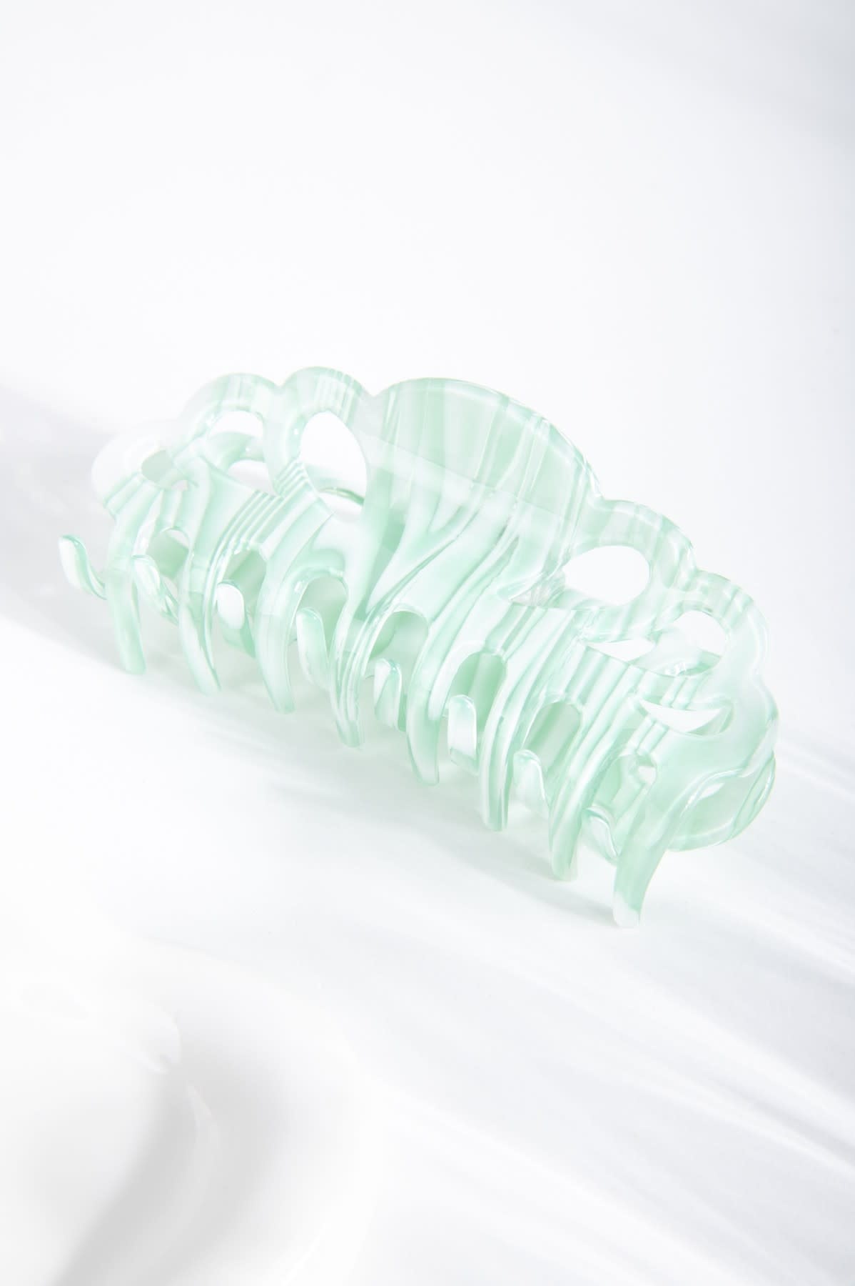 Creola marble hairclip Green-1