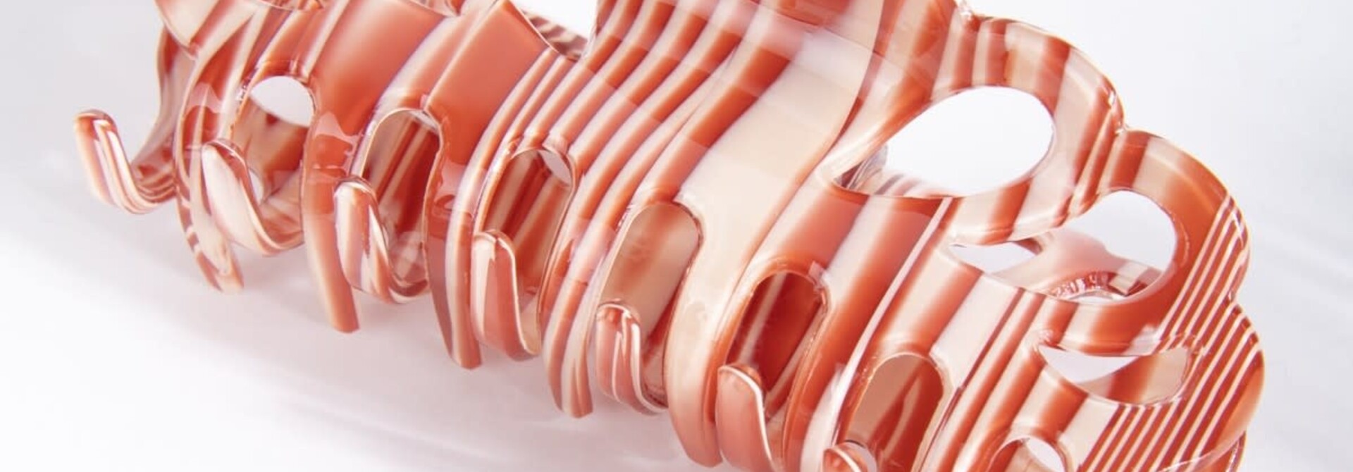 Creola marble hairclip Rust
