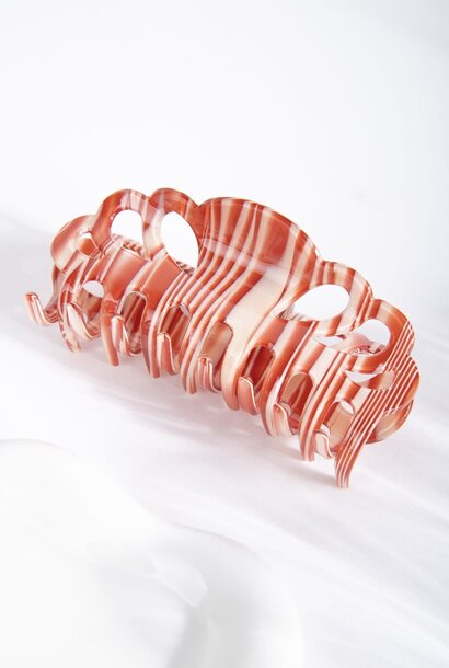 Creola marble hairclip Rust