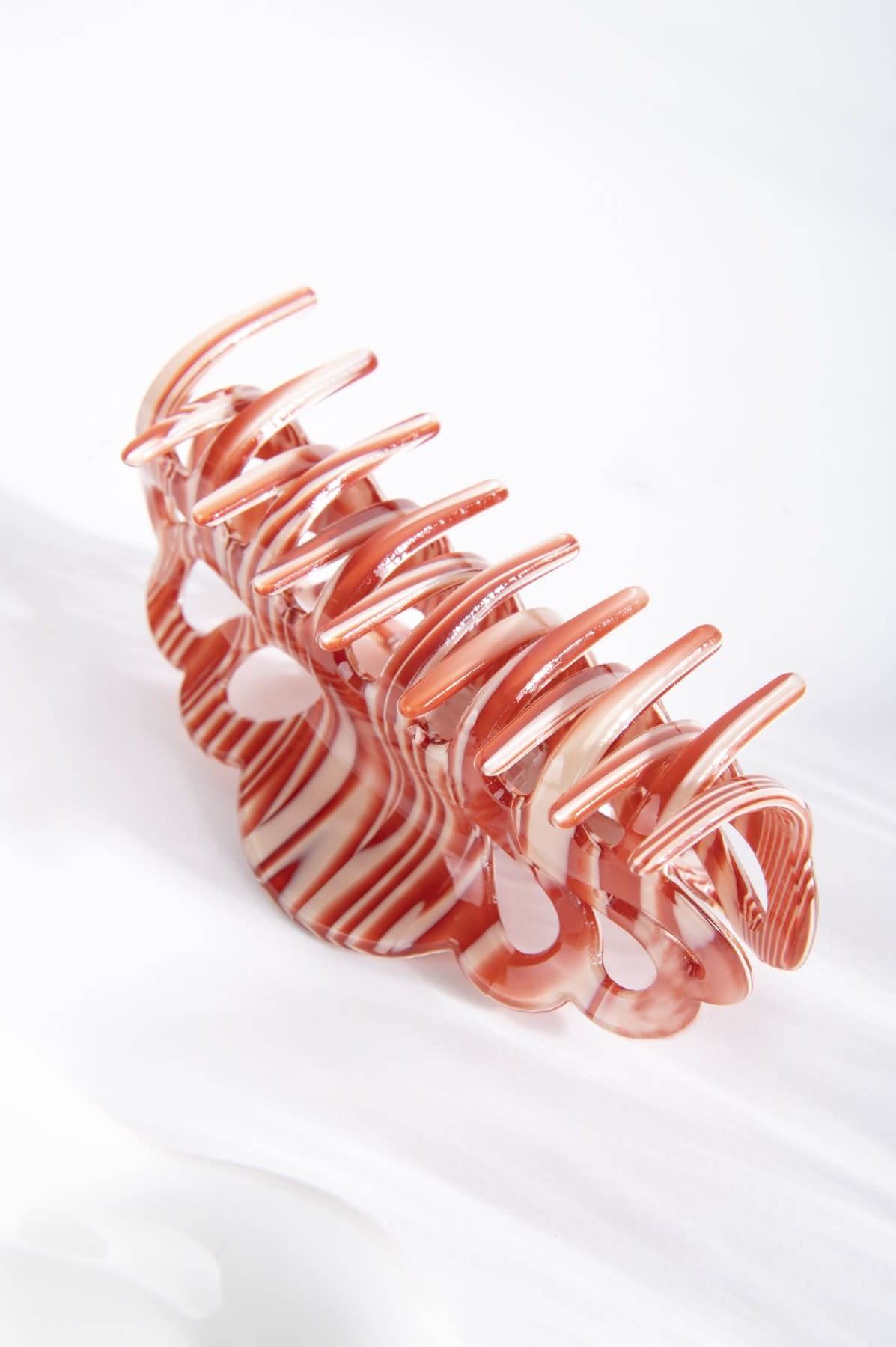 Creola marble hairclip Rust-2