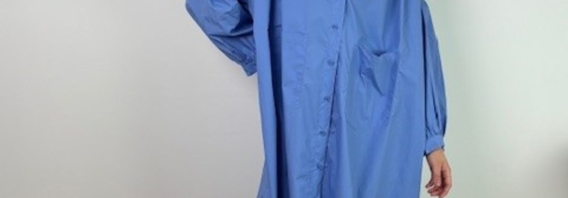 Laya loose popeline midi shirtdress Sky Blue