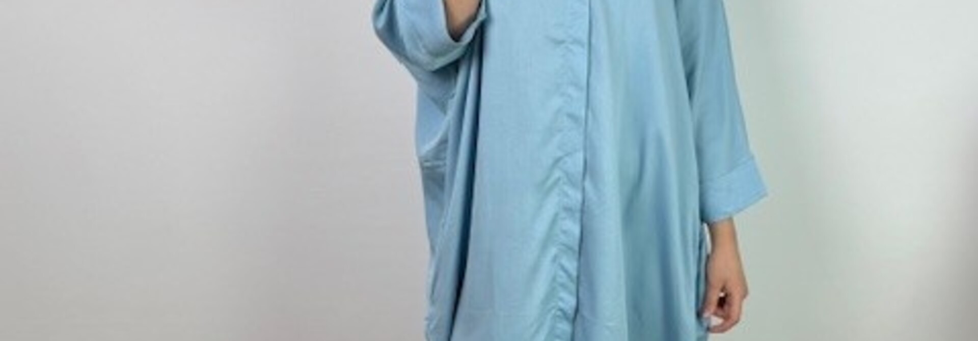 Edith loose shirtdress Ice Blue