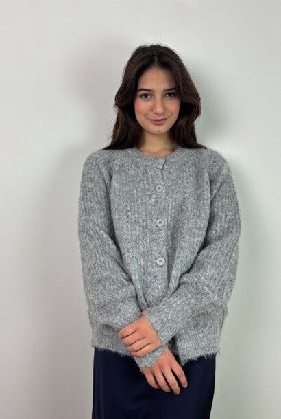 Jill soft knit cardigan Light Grey