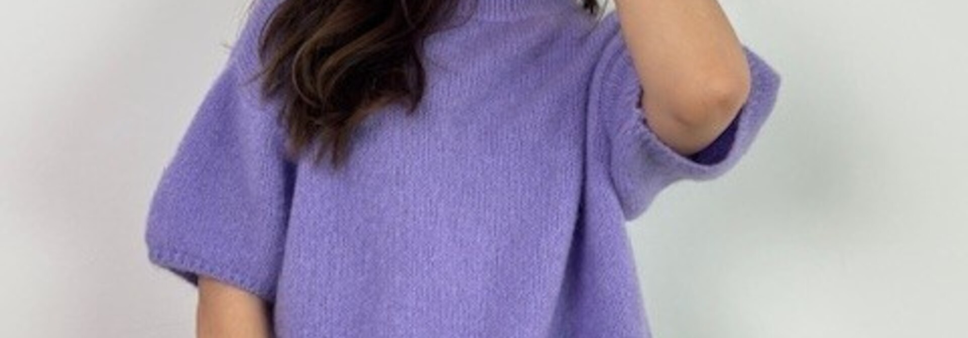 Agnea boxy s/s knit Lavender lila