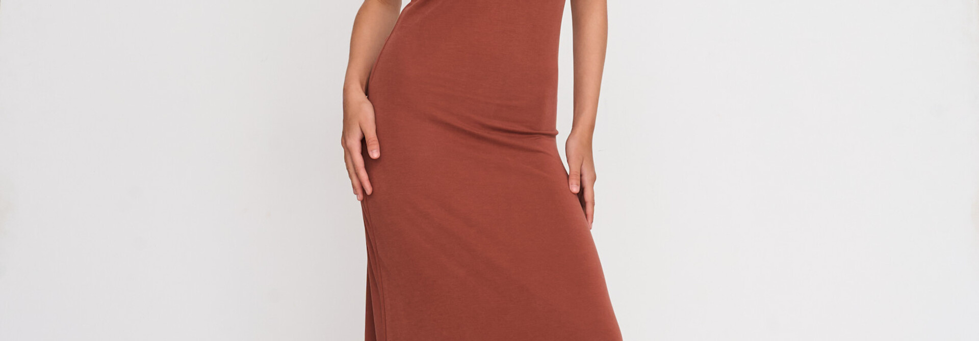 Milla modal lightweght strapdress Rust