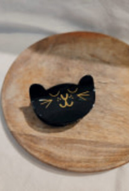 "Black cat" hair clip