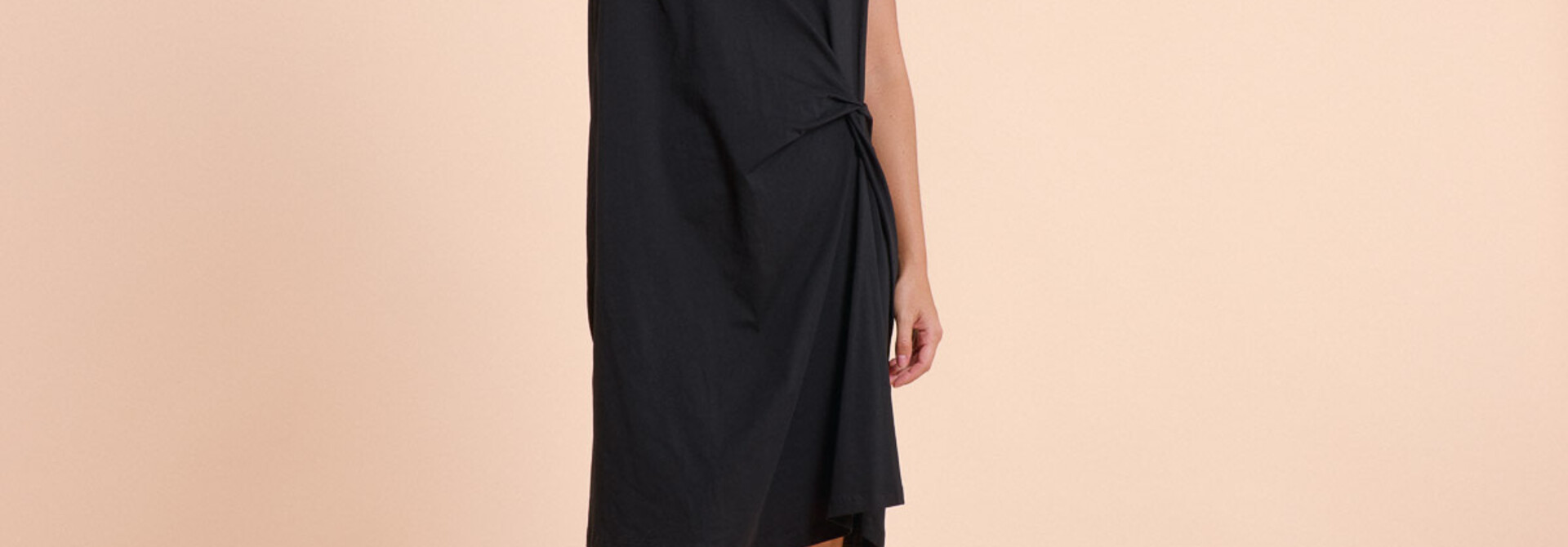 Eliza knotted t-shirtdress Black
