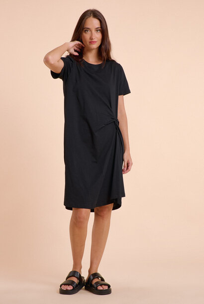 Eliza knotted  t-shirtdress  Black