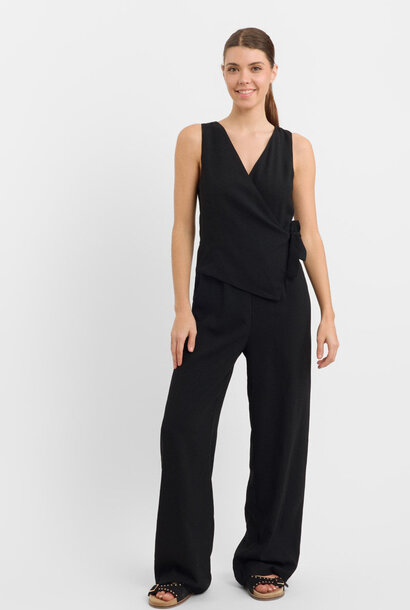 Naomi wrap jumpsuit Black