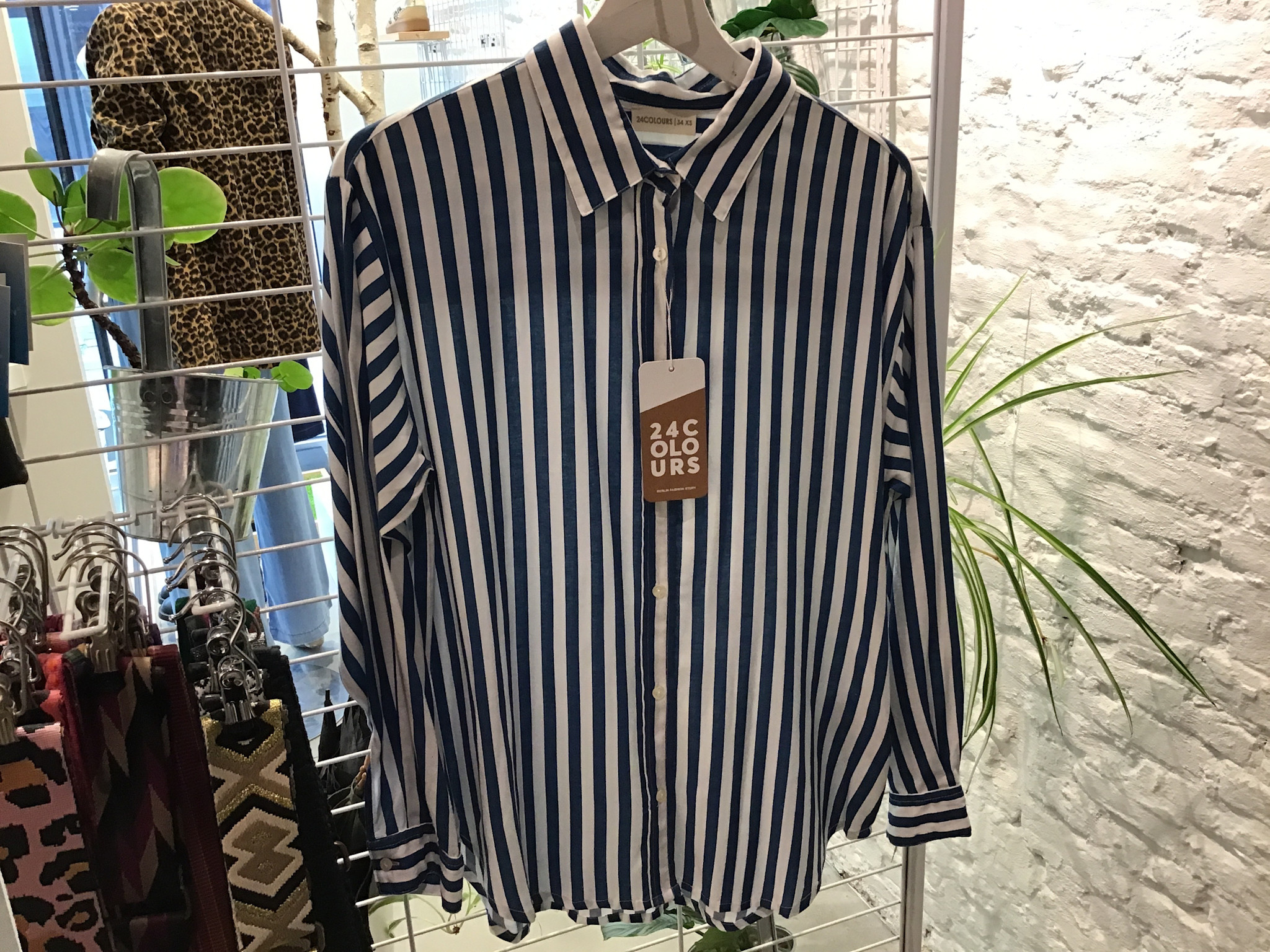 Roberta  stripped shirt  Petrol-1