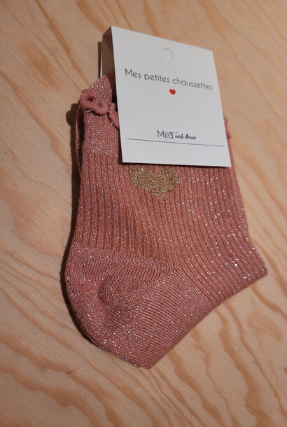 Frill heart short socks Terra