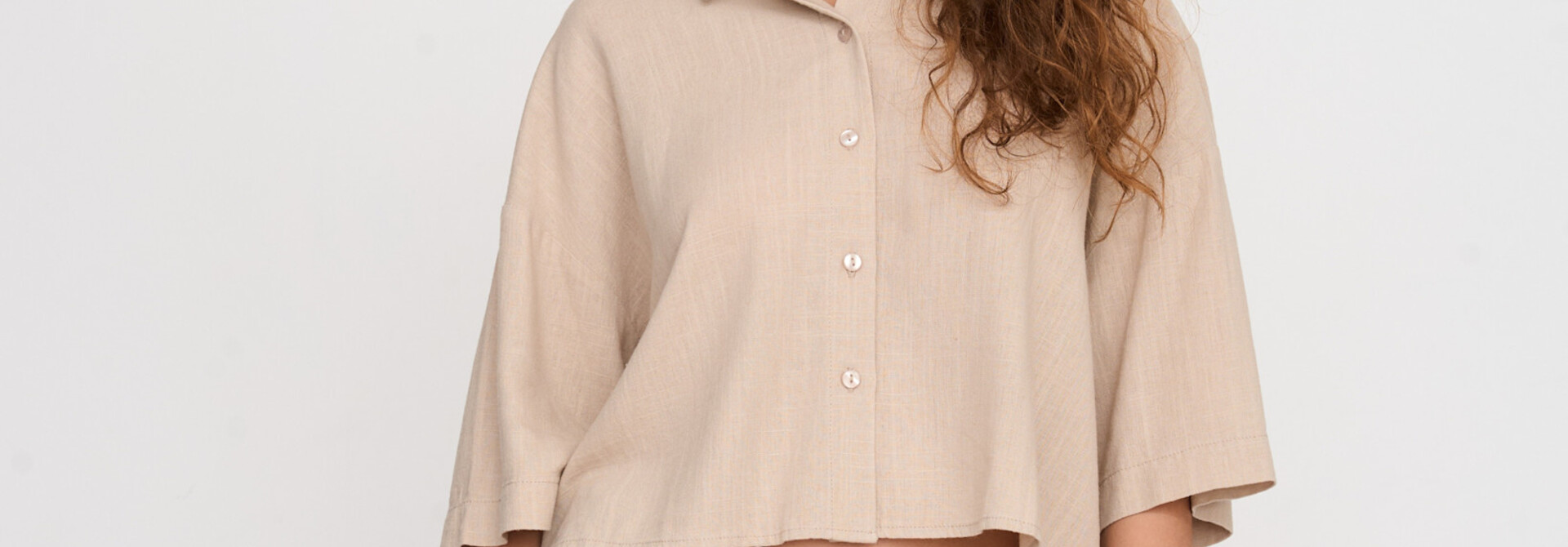 Justine Viscose naturel blouse Beige