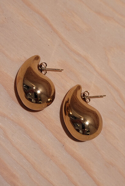 Benn big drop earrings Gold