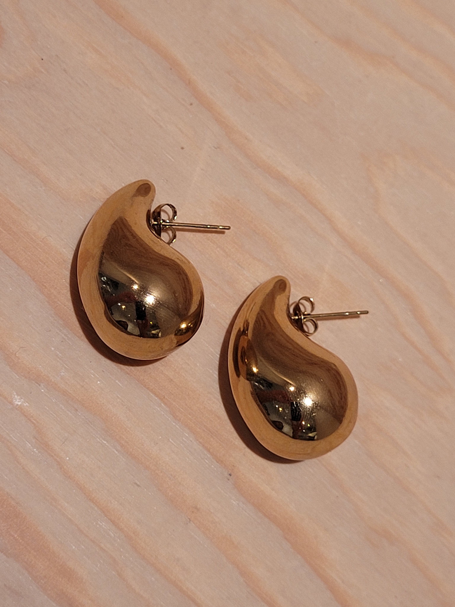 Benn big drop earrings Gold-1
