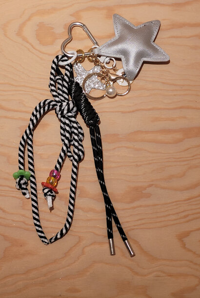 "Silver star"  bag/key chain