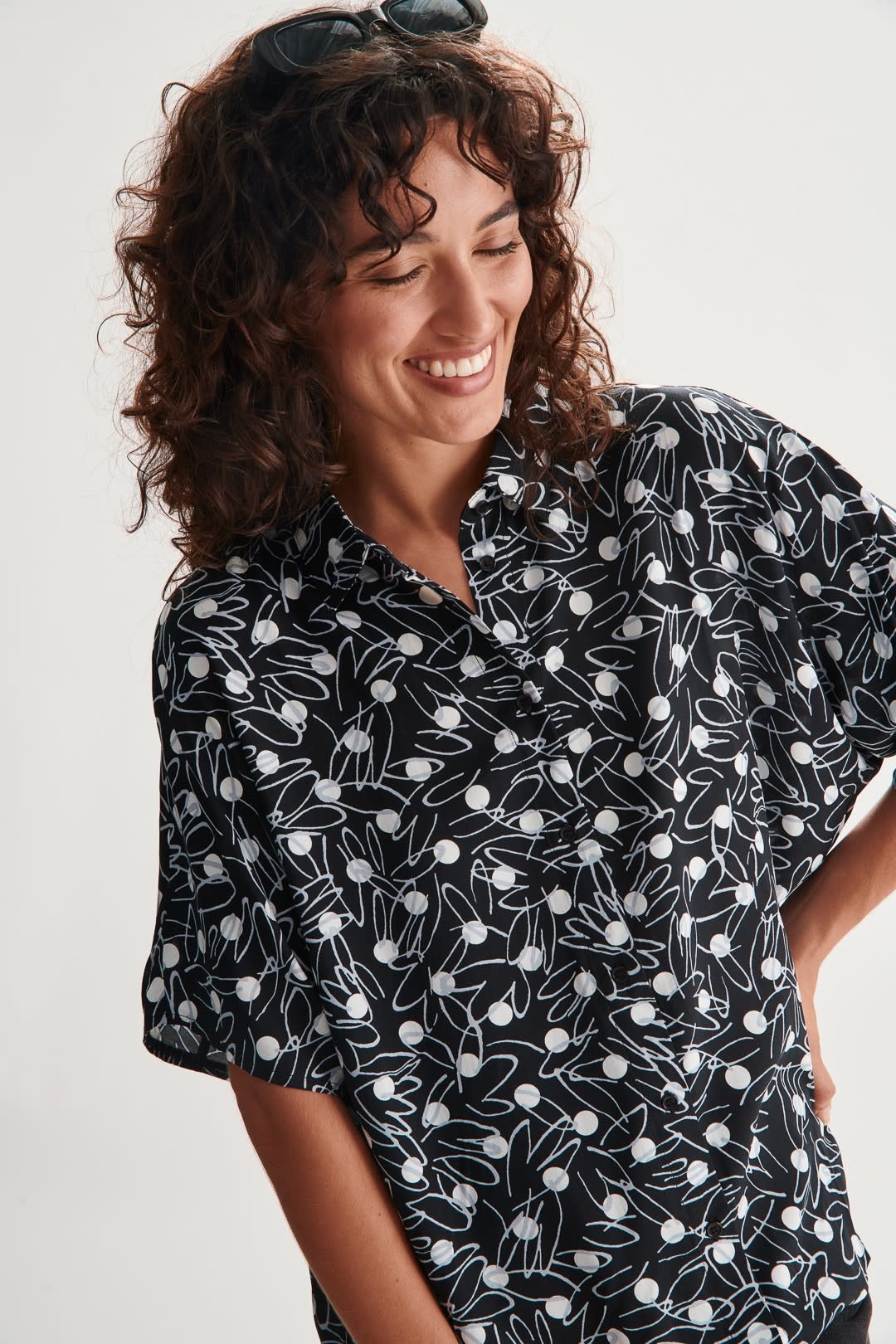 Knox oversized  shirt Black-1