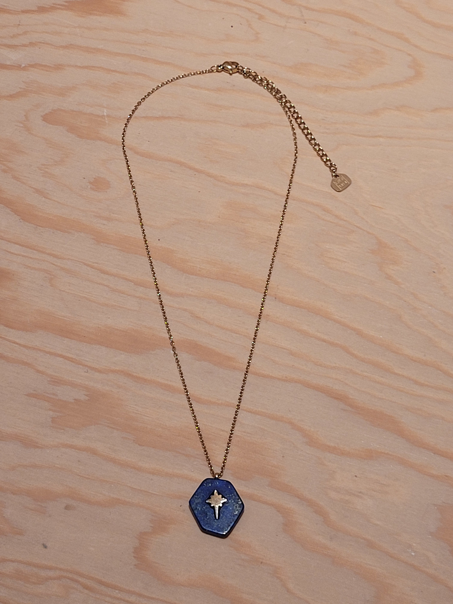Quin marble necklace Cobalt-1