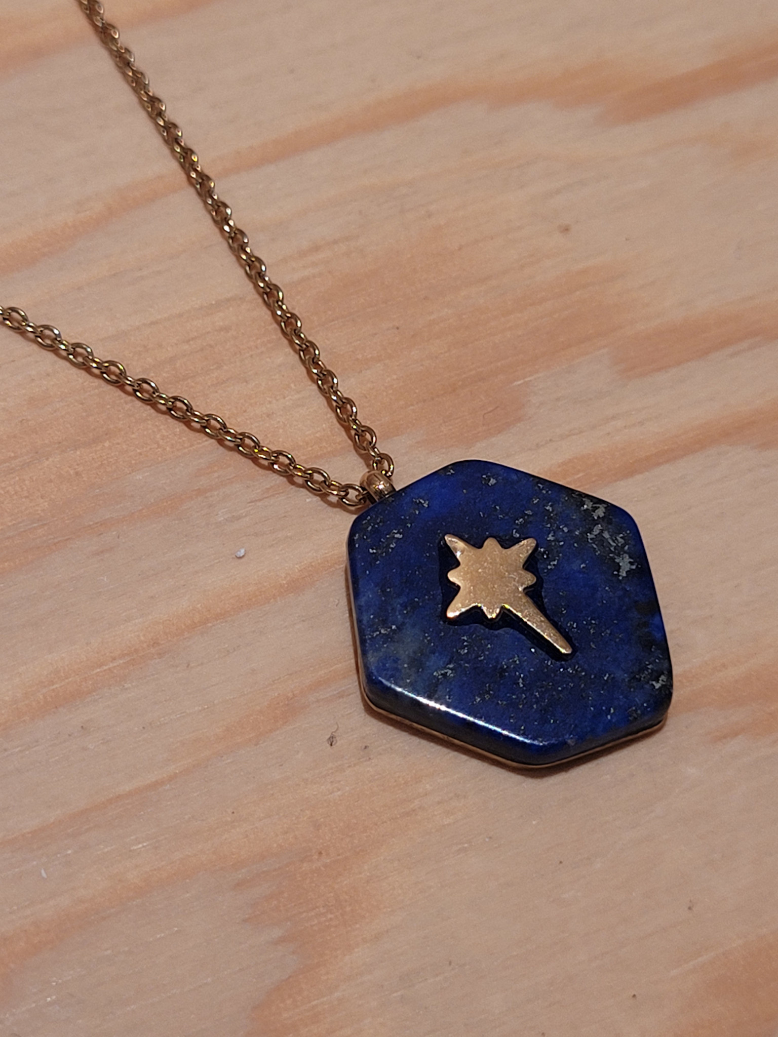 Quin marble necklace Cobalt-2