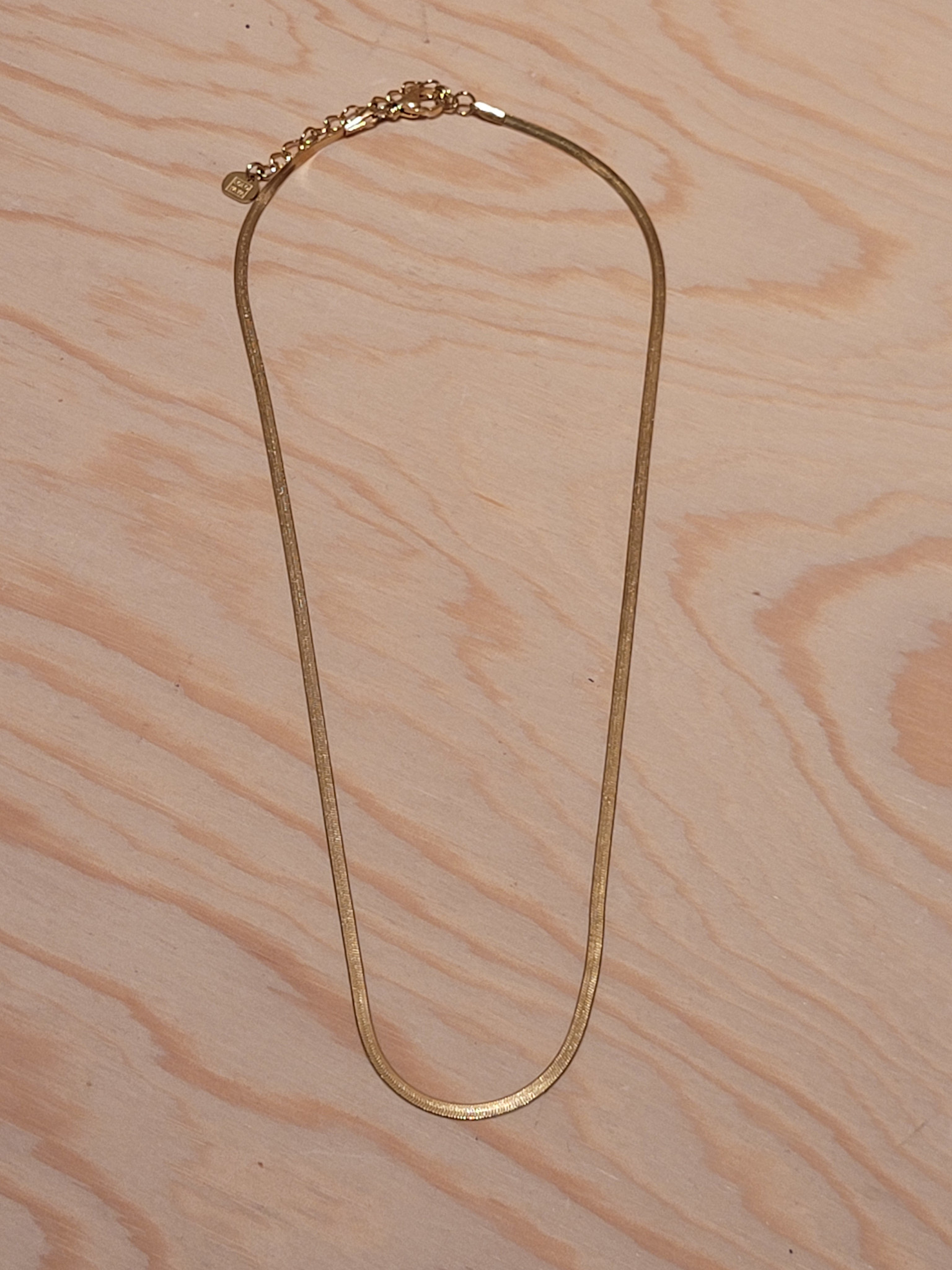 Taylor ultra fine flat necklace Gold-1