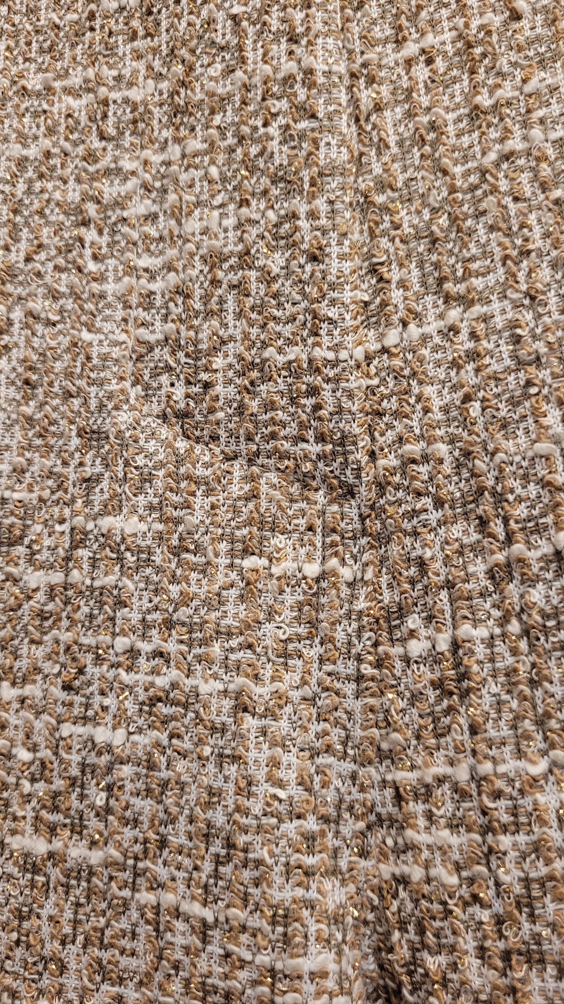 Palton lurex tweed wide pant Beige-2