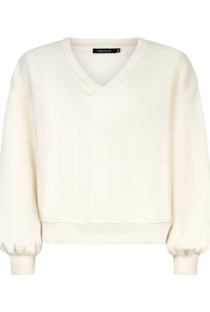 Kyomi ballonsleeve sweater Ecru