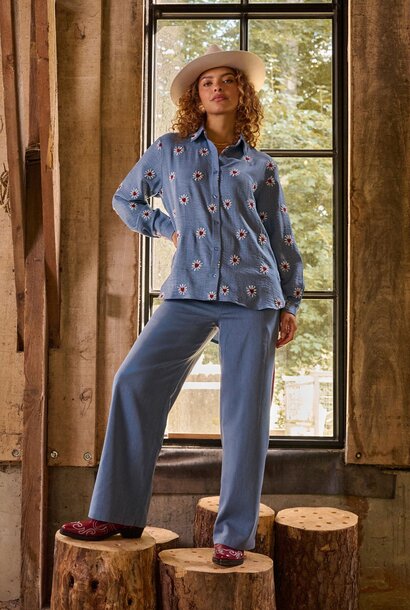Gabia embroidered blouse Denim