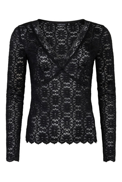 Melissa lace top Black
