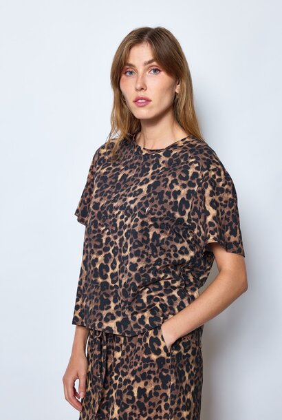 Weston boxy t-shirt Leopard