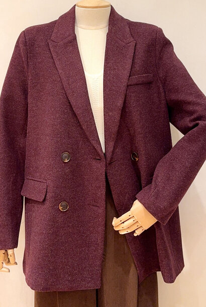 Jill wool blazer jacket Prume Burgundy