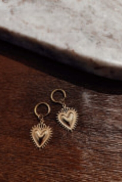 Holy heart earrings Gold