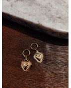 Holy heart earrings Gold-1