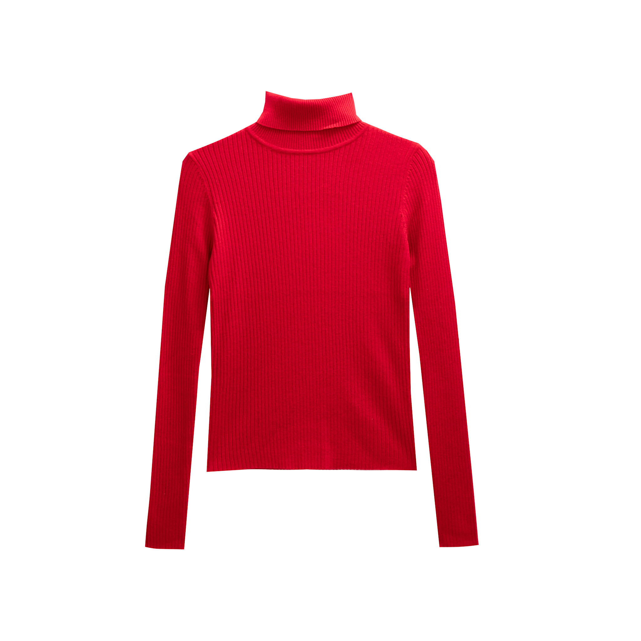Maeje ribbed turtleneck Red-4