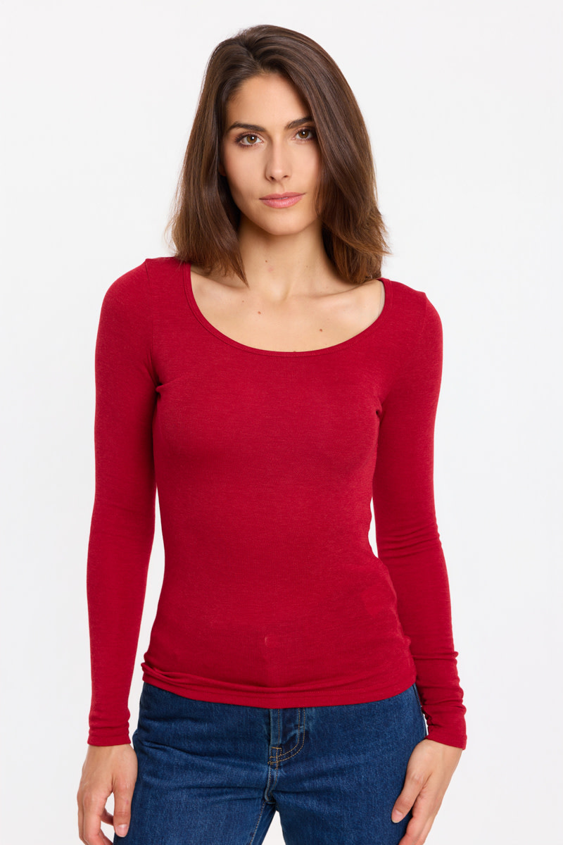 Julien soft t-shirt Burgundy-1