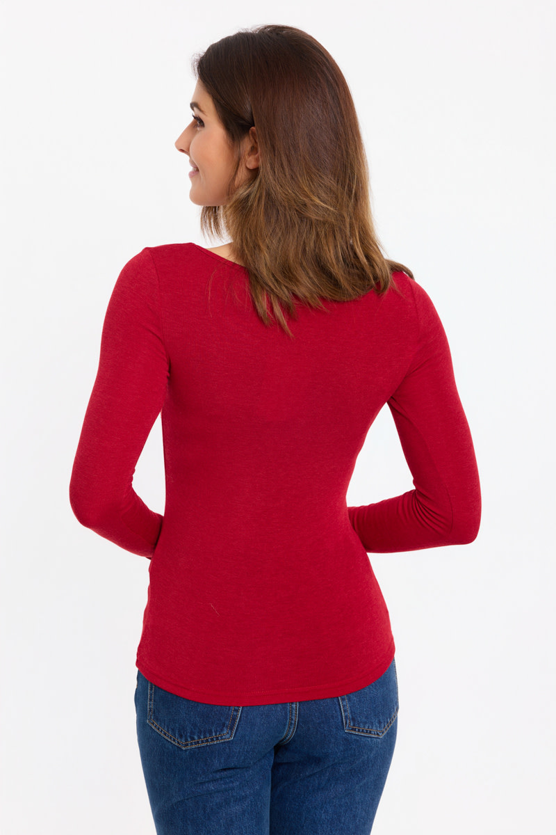 Julien soft t-shirt Burgundy-3