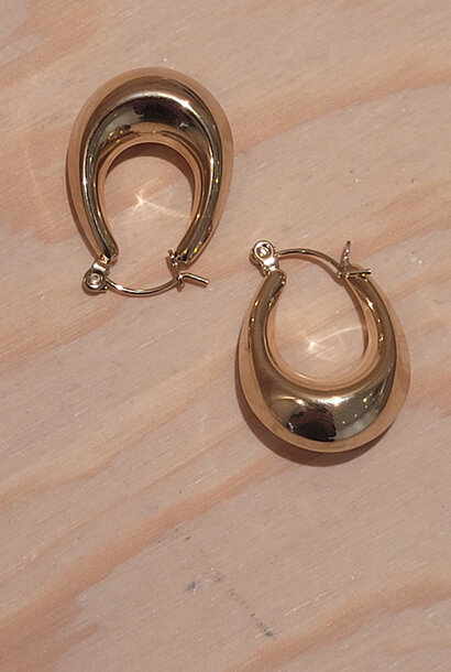 Caja organic hoop earrings Gold