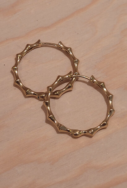 Bambou hoop earrings Gold
