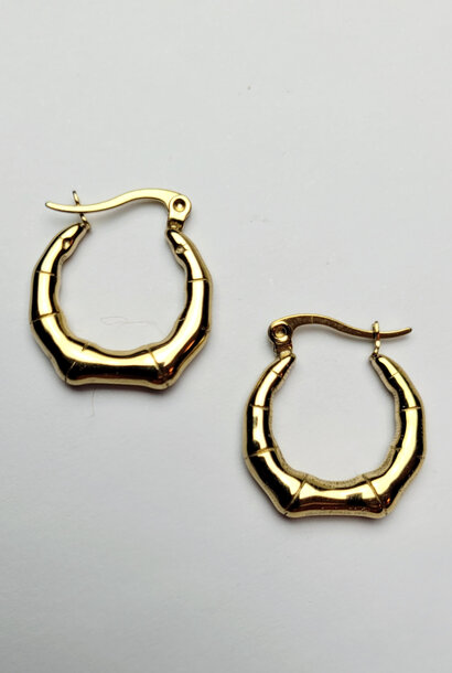 Kari bambou hoop earring Gold