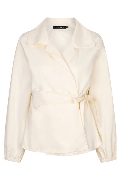 Christy cache-coeur blouse Beige Ecru