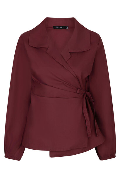 Christy cache-coeur blouse Burgundy