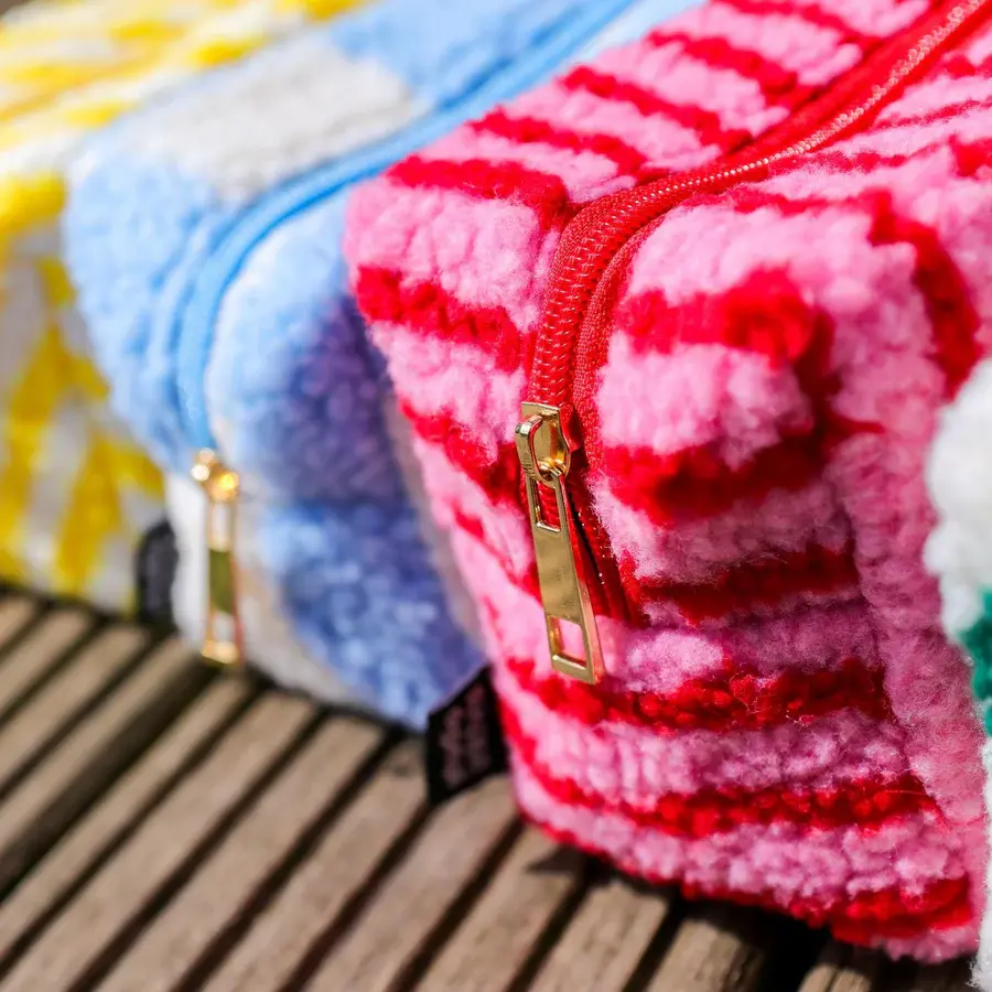 'Only Candy' stripped teddy bag Red/Pink-5