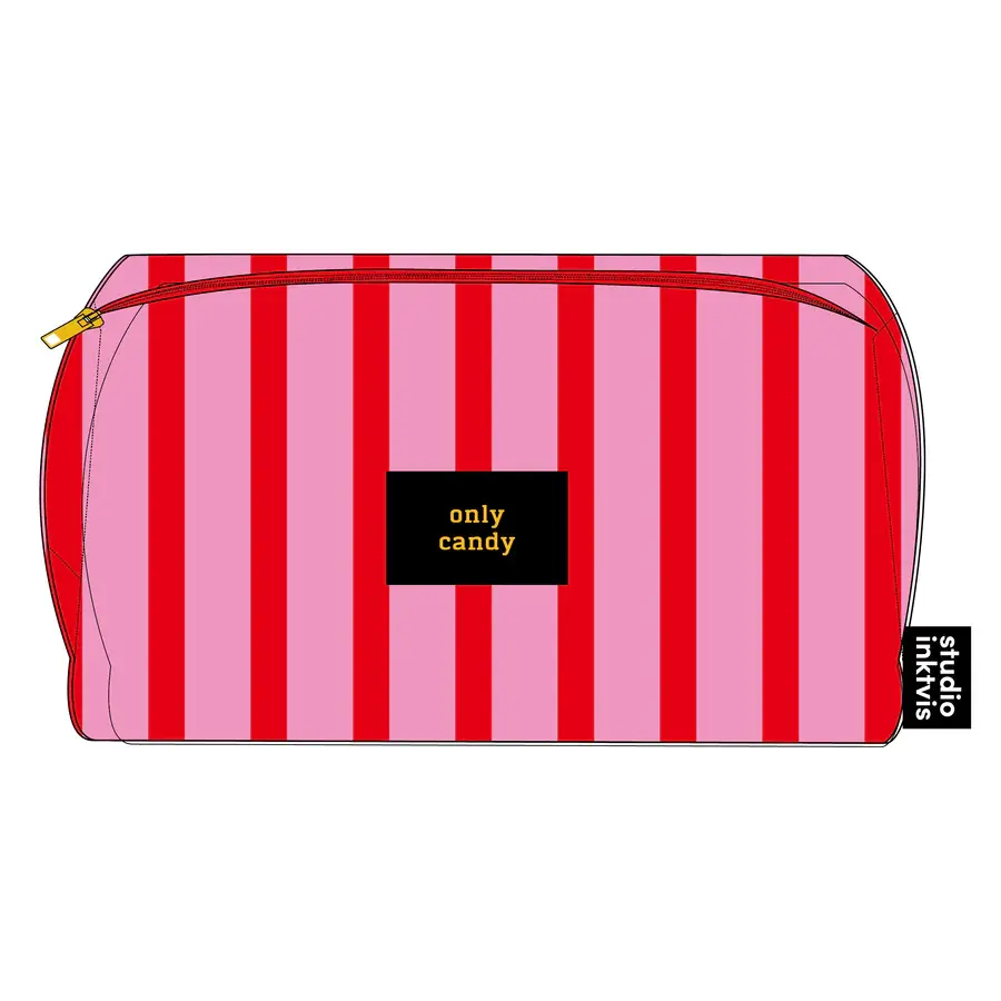 'Only Candy' stripped teddy bag Red/Pink-3