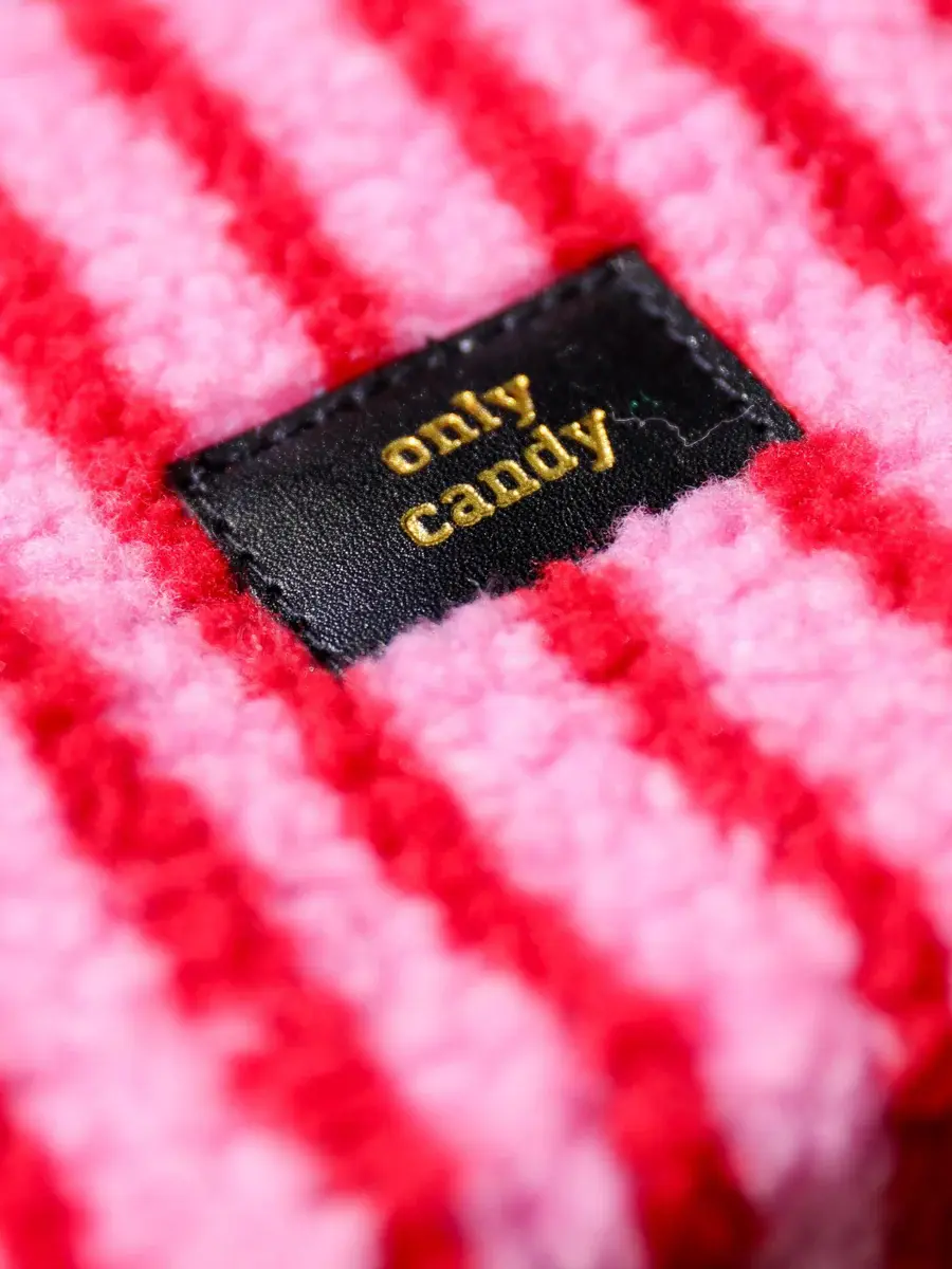 'Only Candy' stripped teddy bag Red/Pink-2